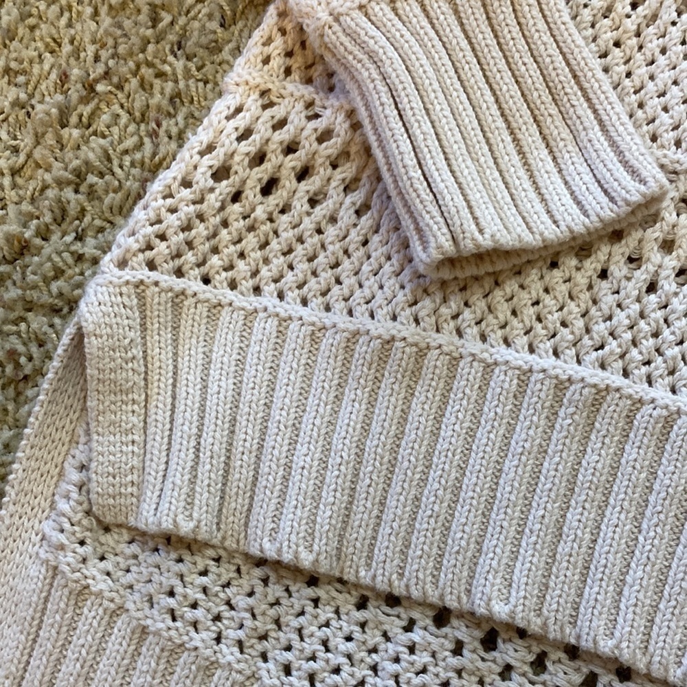 UNIVERSAL THREAD open knit crochet pullover sweat… - image 4